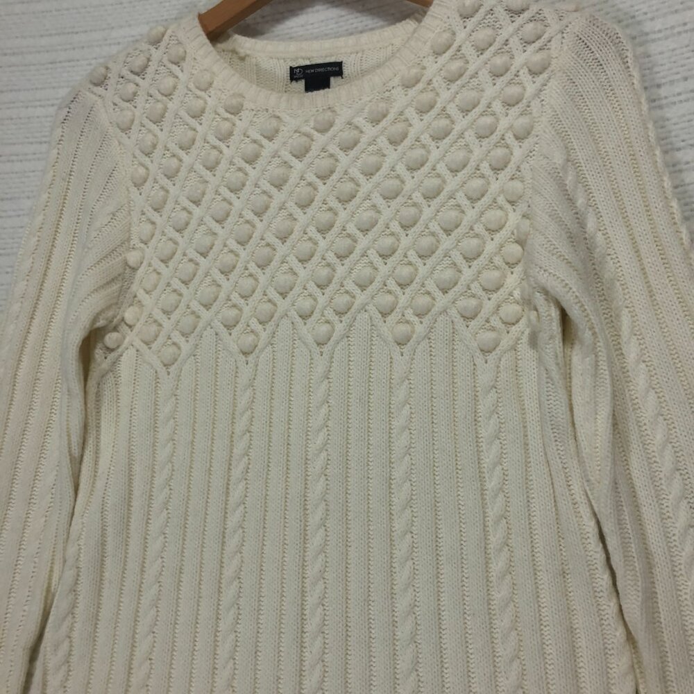 New Directions‎ Women's Size Small White Knit Sweater Dress - Picture 3 of 6